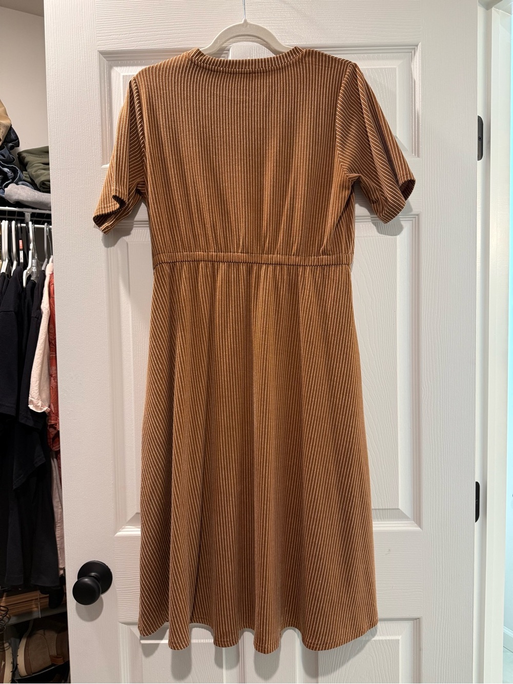 Polagram Brown Striped Dress - Picture 2 of 5